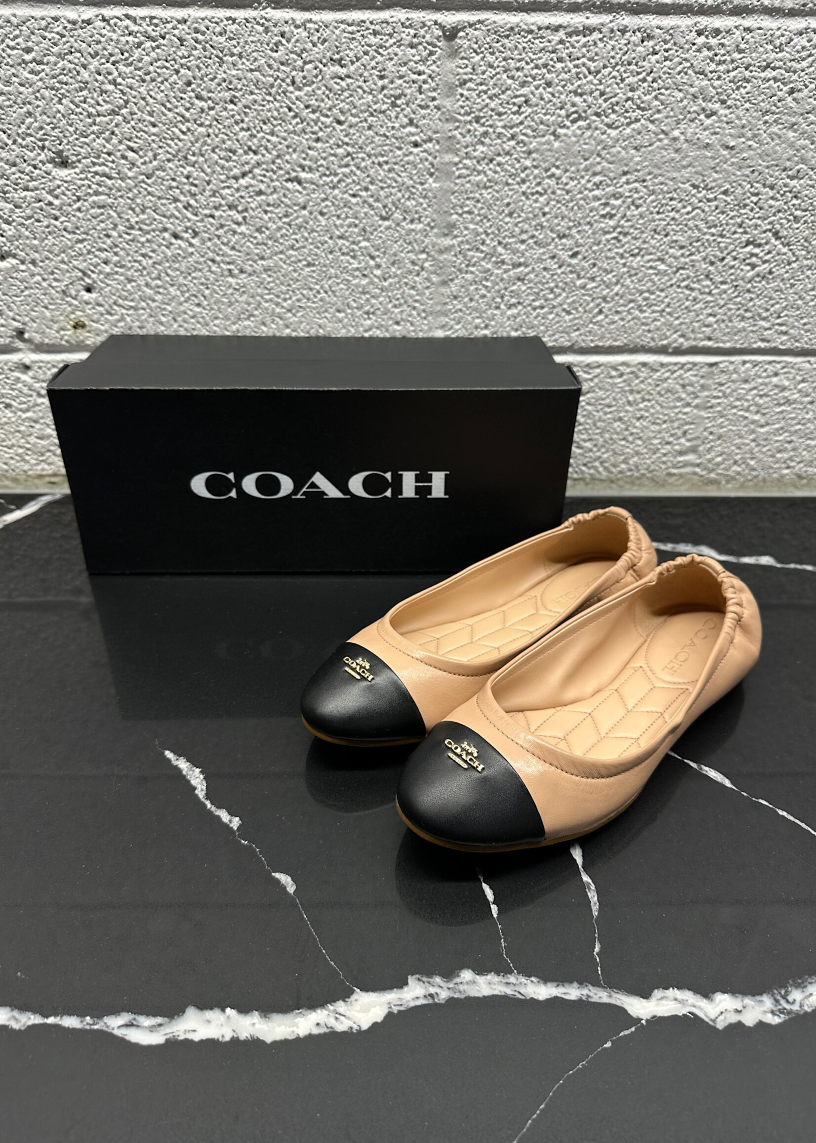 Coach Bonnie Leather Ballet Flats 7.5