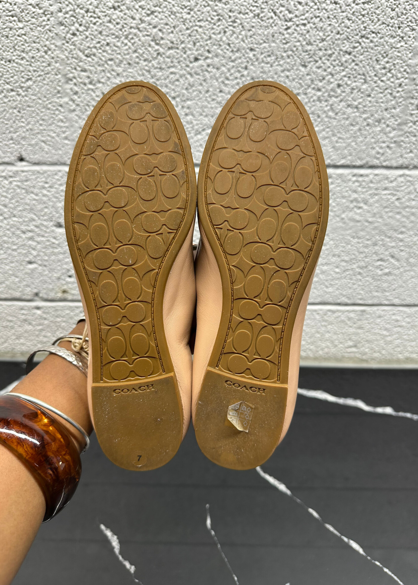 Coach Bonnie Leather Ballet Flats 7.5