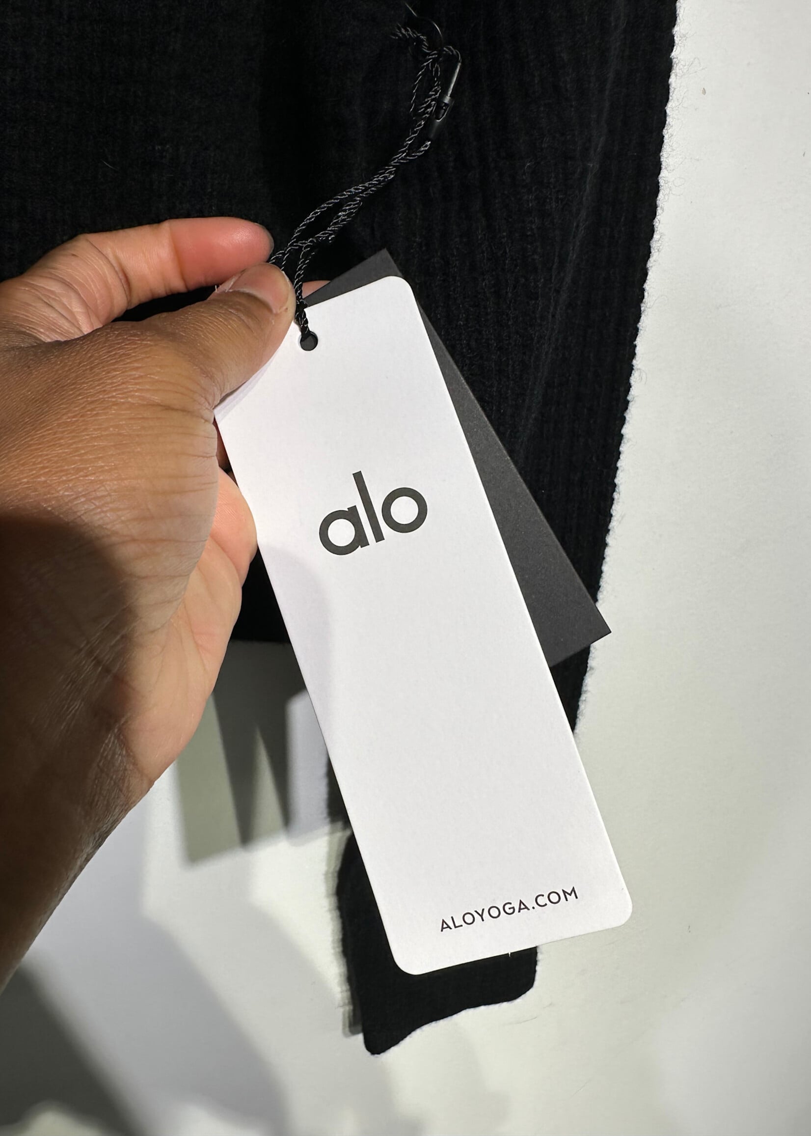ALO NWT Cashmere Plush Waffle Cropped LS XS