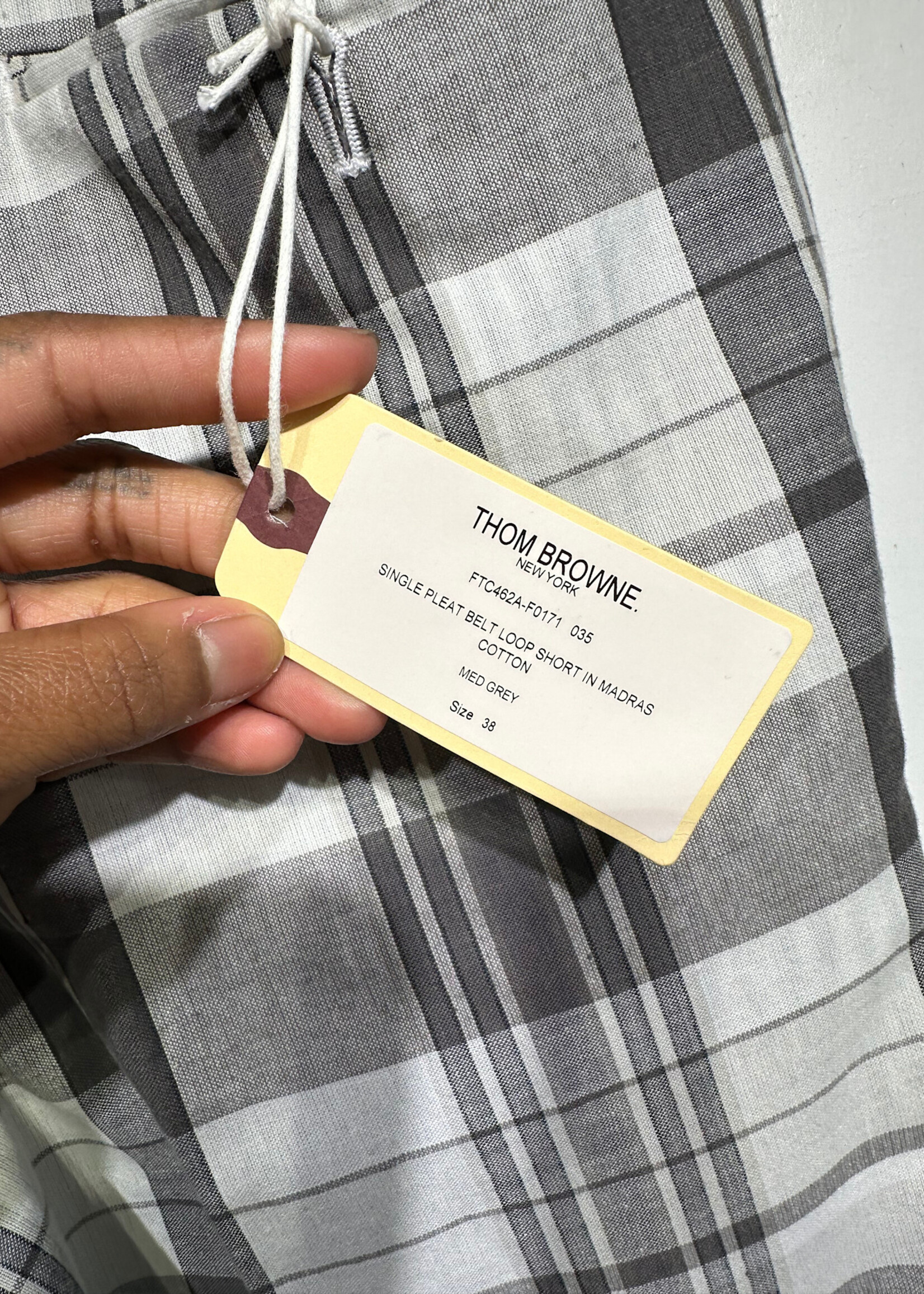 Thome Browne Plaid Madras Shorts Masc 30