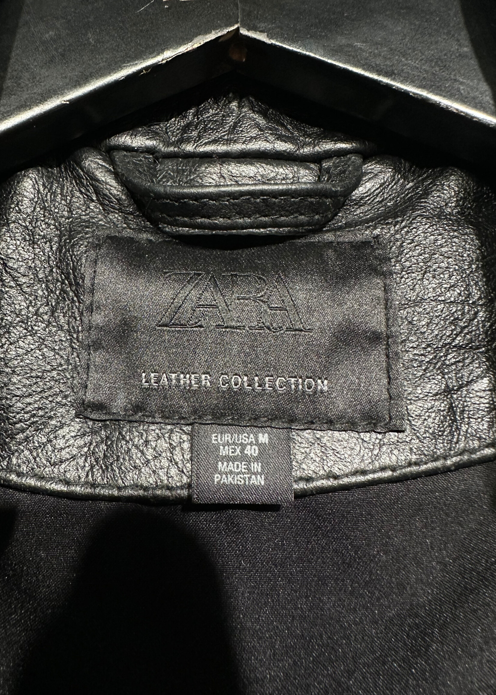 Zara Leather Collection Studded Jacket Masc M