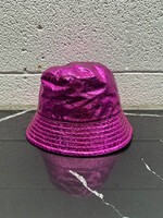 Isabel Marant Purple Metallic Bucket Hat OS