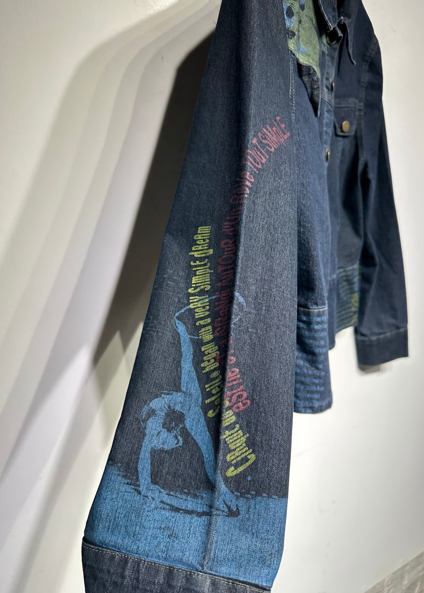 Cirque Du Soleil Printed Jean Jacket Fem L AS IS