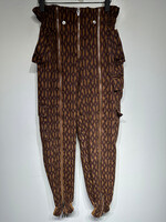Adidas Ivy Park Brown Front Zipper Cargo Pants Fem 30