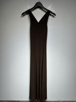 Michael Kors Brown Gold Hoop Maxi Dress XXS Fem