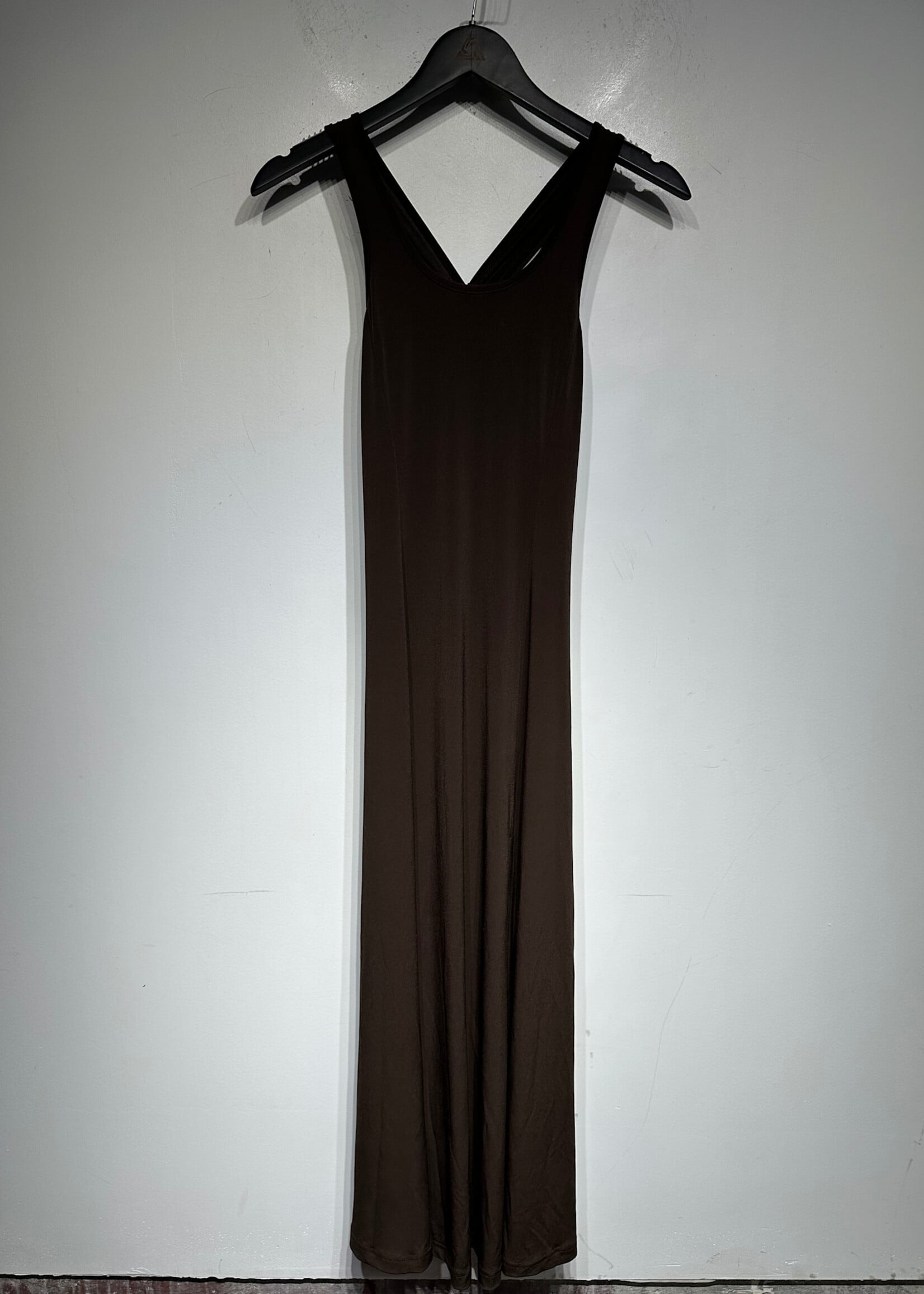 Michael Kors Brown Gold Hoop Maxi Dress XXS Fem