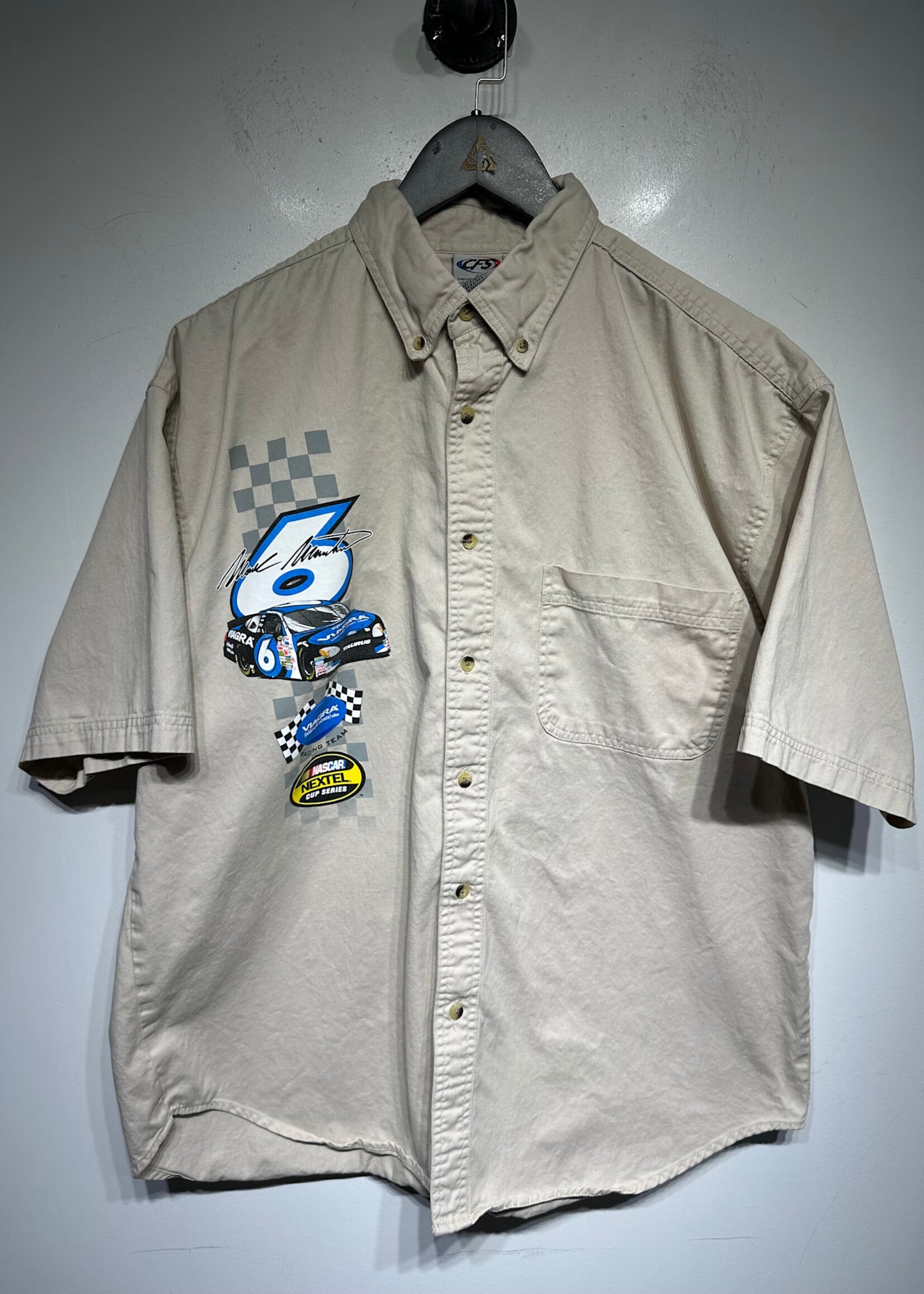Nascar Mark Martin Beige Viagra Team B/U Shirt XXL