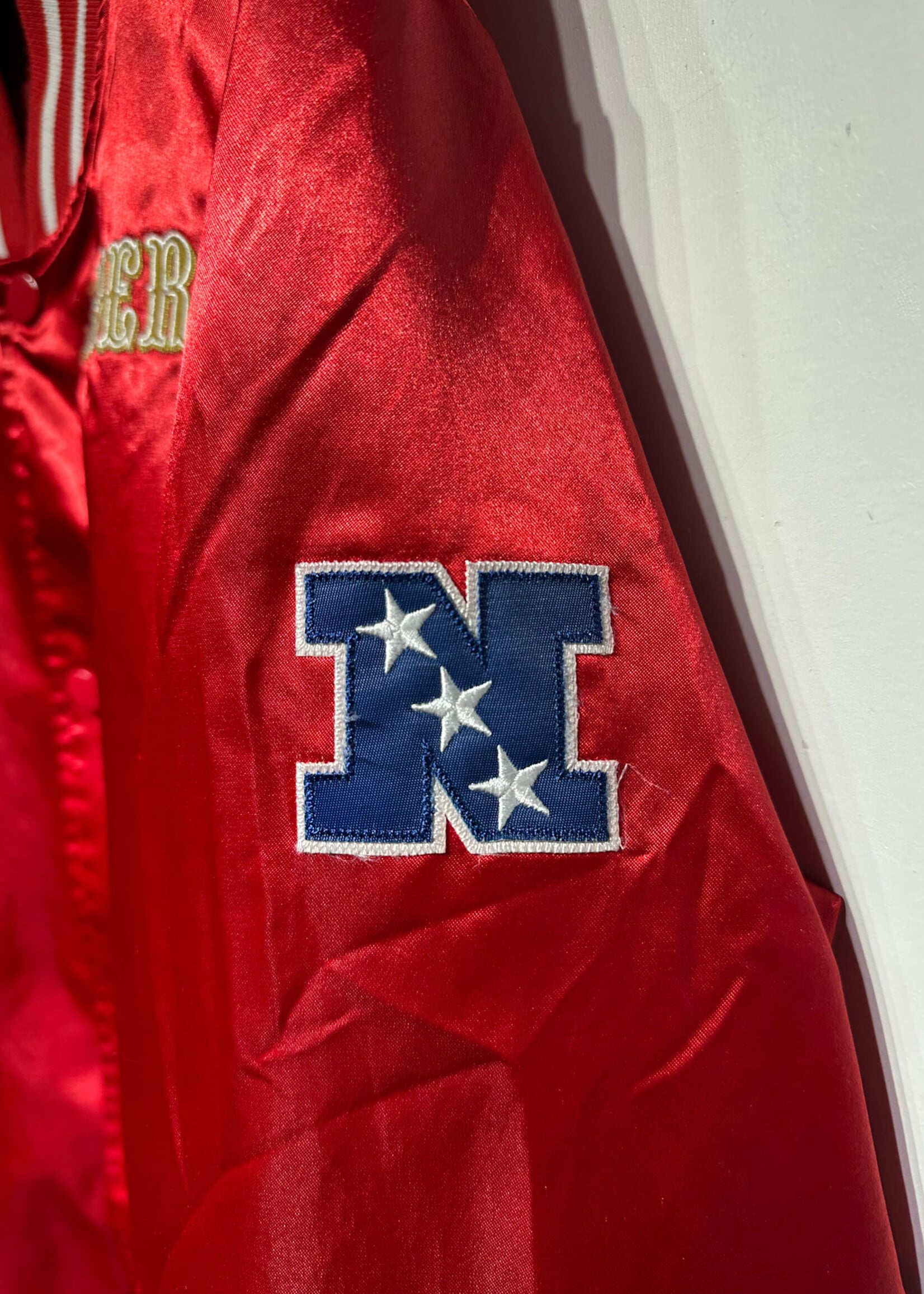 Micthell And Ness 49ers Red Satin Z/U XL