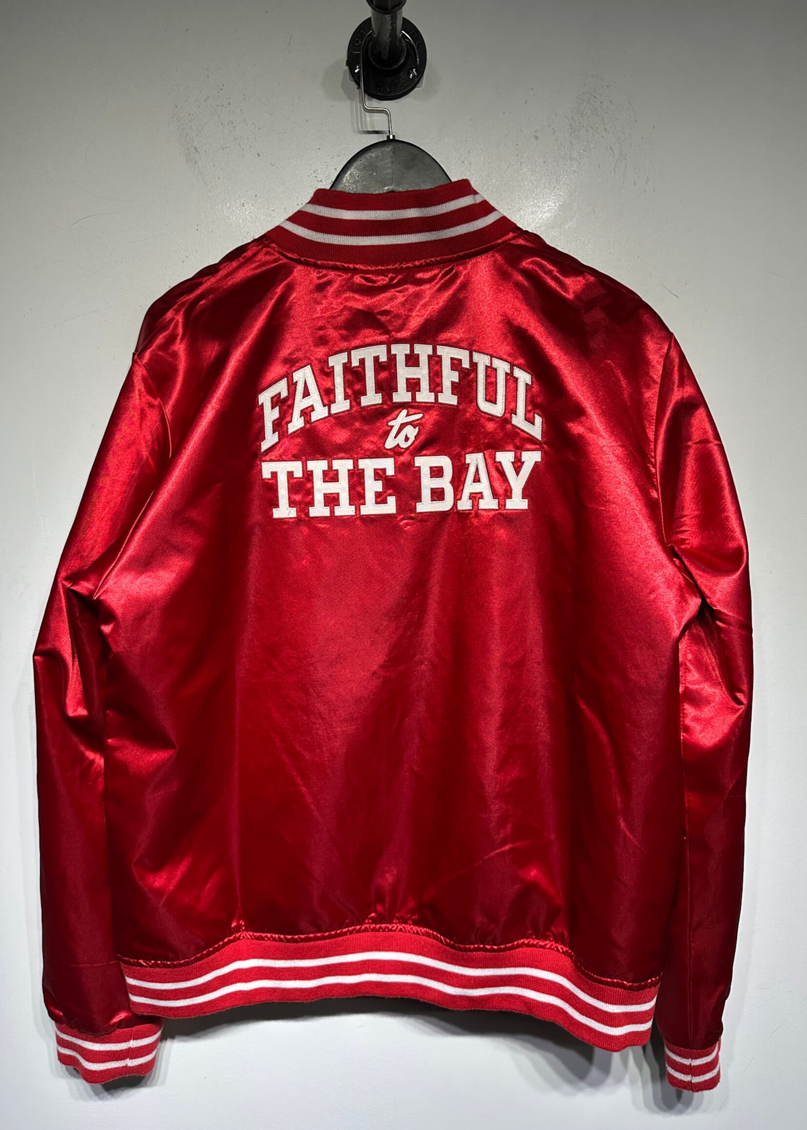 Micthell And Ness 49ers Red Satin Z/U XL