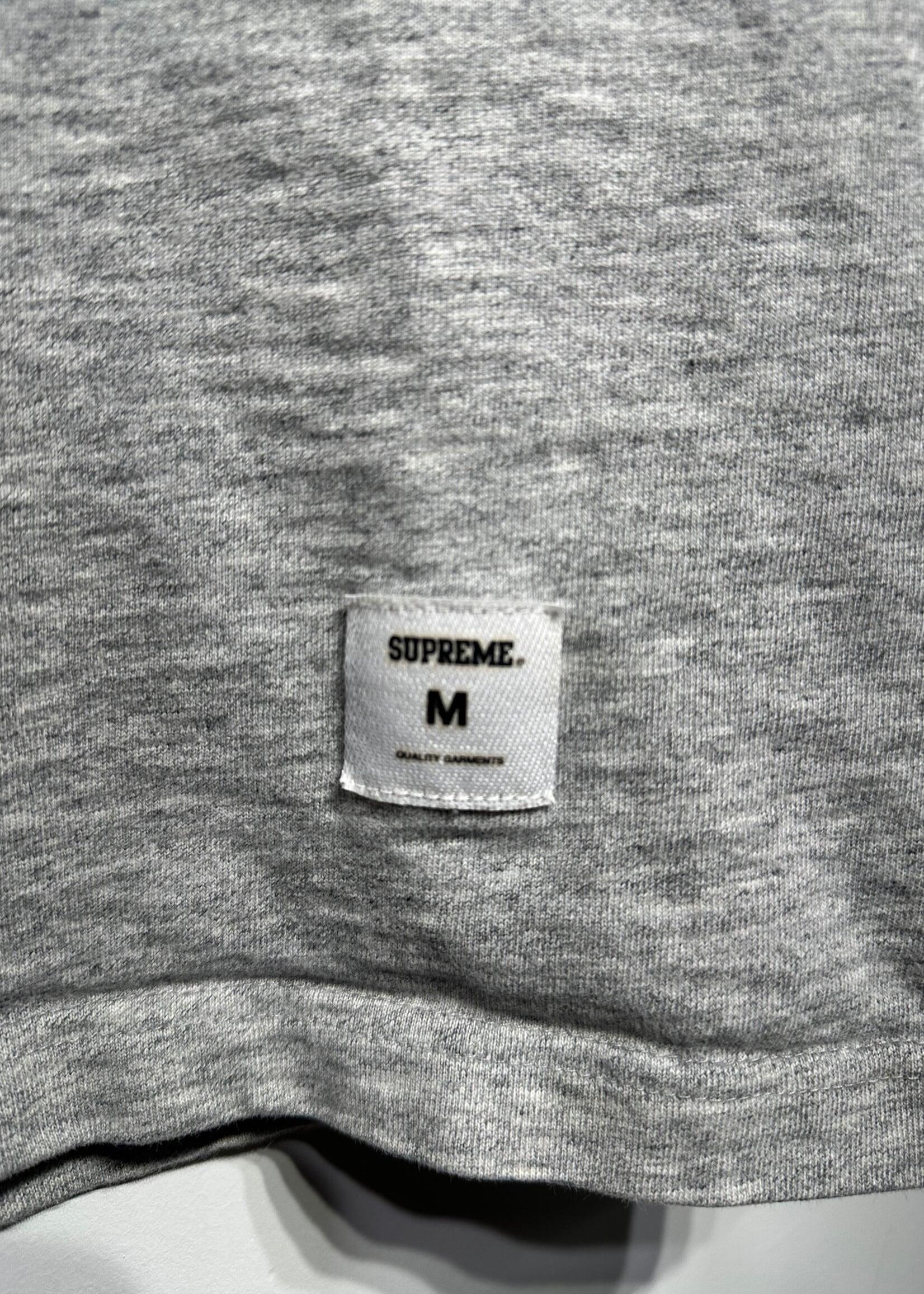Supreme Heather Grey Vertical Logo Tee M