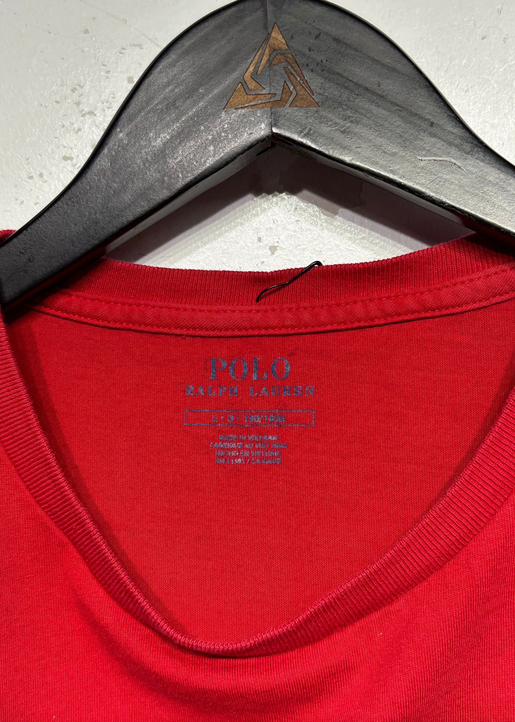 Ralph Lauren Red Polo Bear Ski Tee As Is L