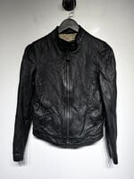 Coach Sheepskin Leather Jacket Fem S