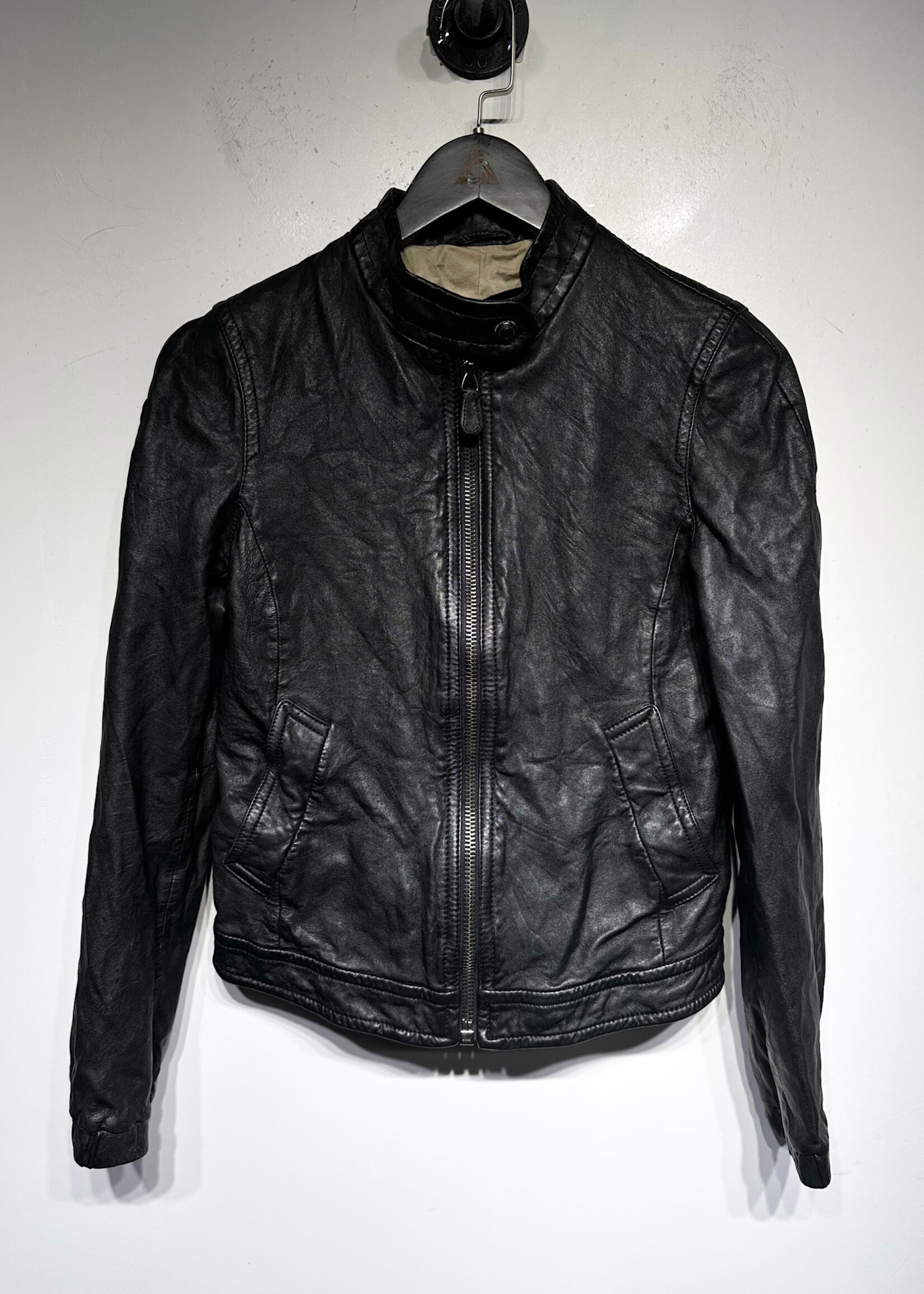 Coach Sheepskin Leather Jacket Fem S