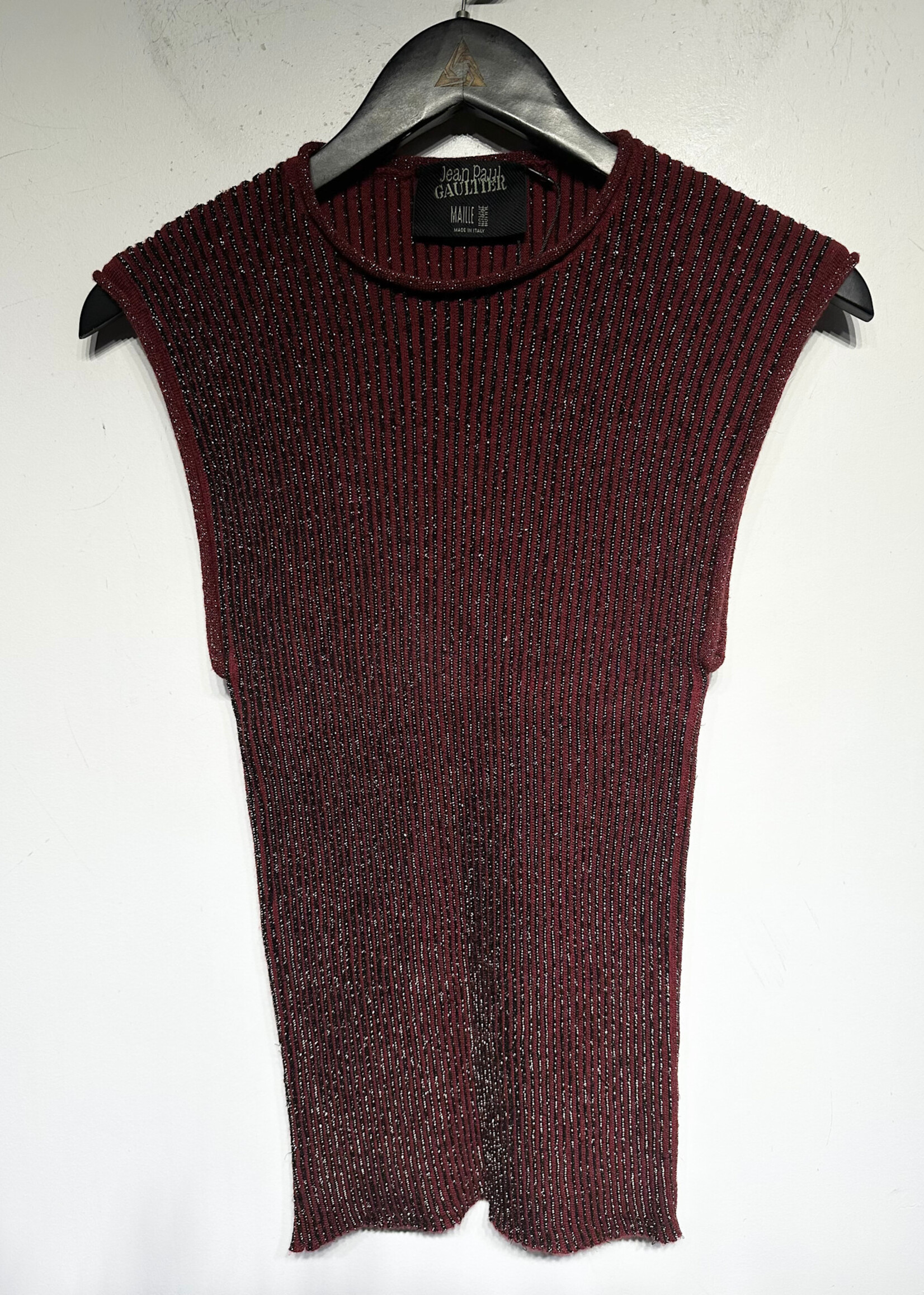 Jean Paul Gaultier Red Ribbed Shimmer Tank Masc L