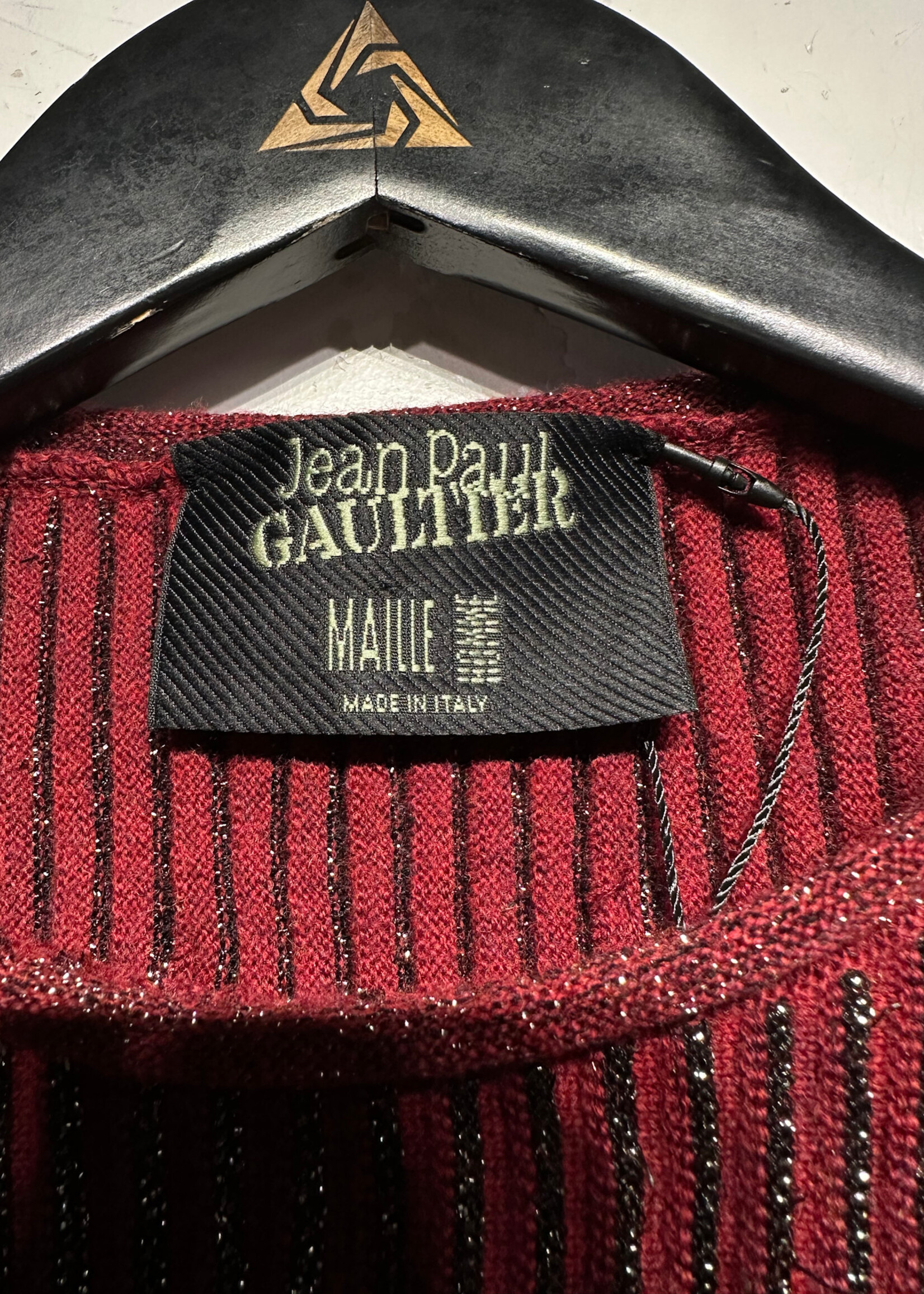 Jean Paul Gaultier Red Ribbed Shimmer Tank Masc L