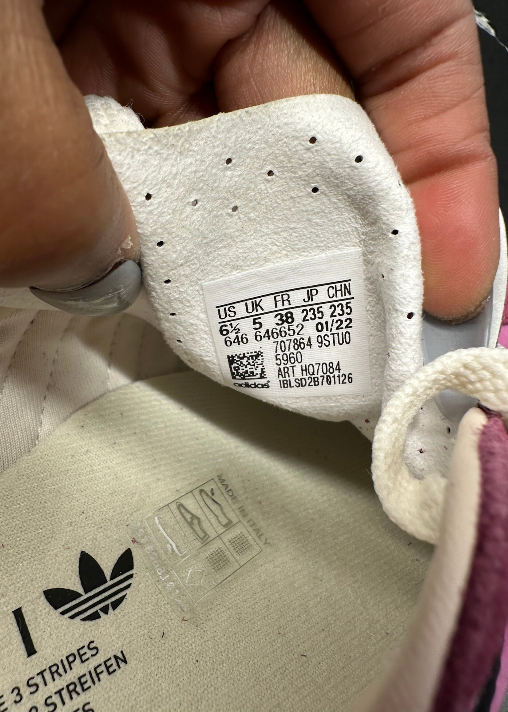 Gucci x Adidas Gazelle Pink Fem 6.5