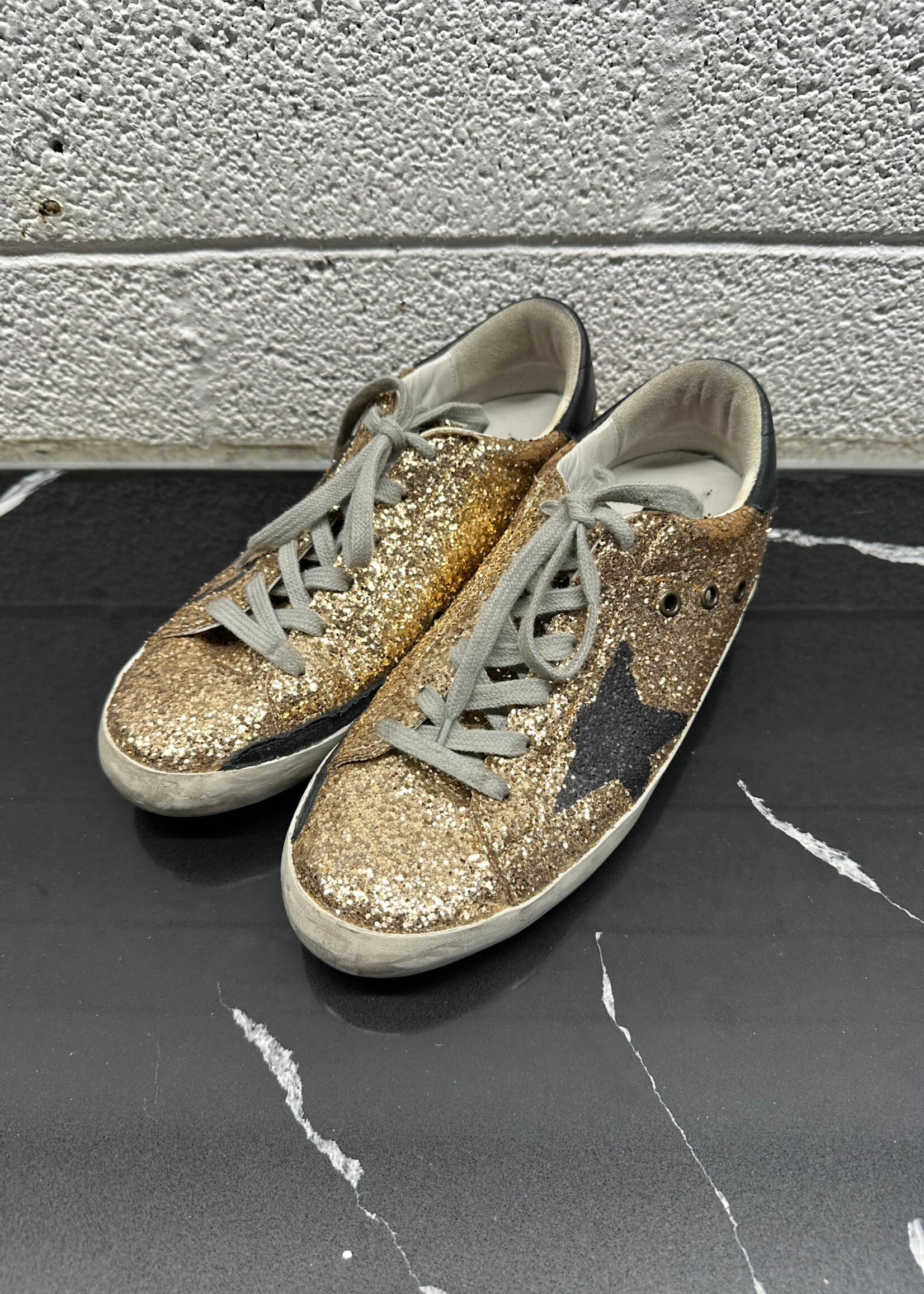 Golden Goose Gold Shimmer Shoes Fem 7