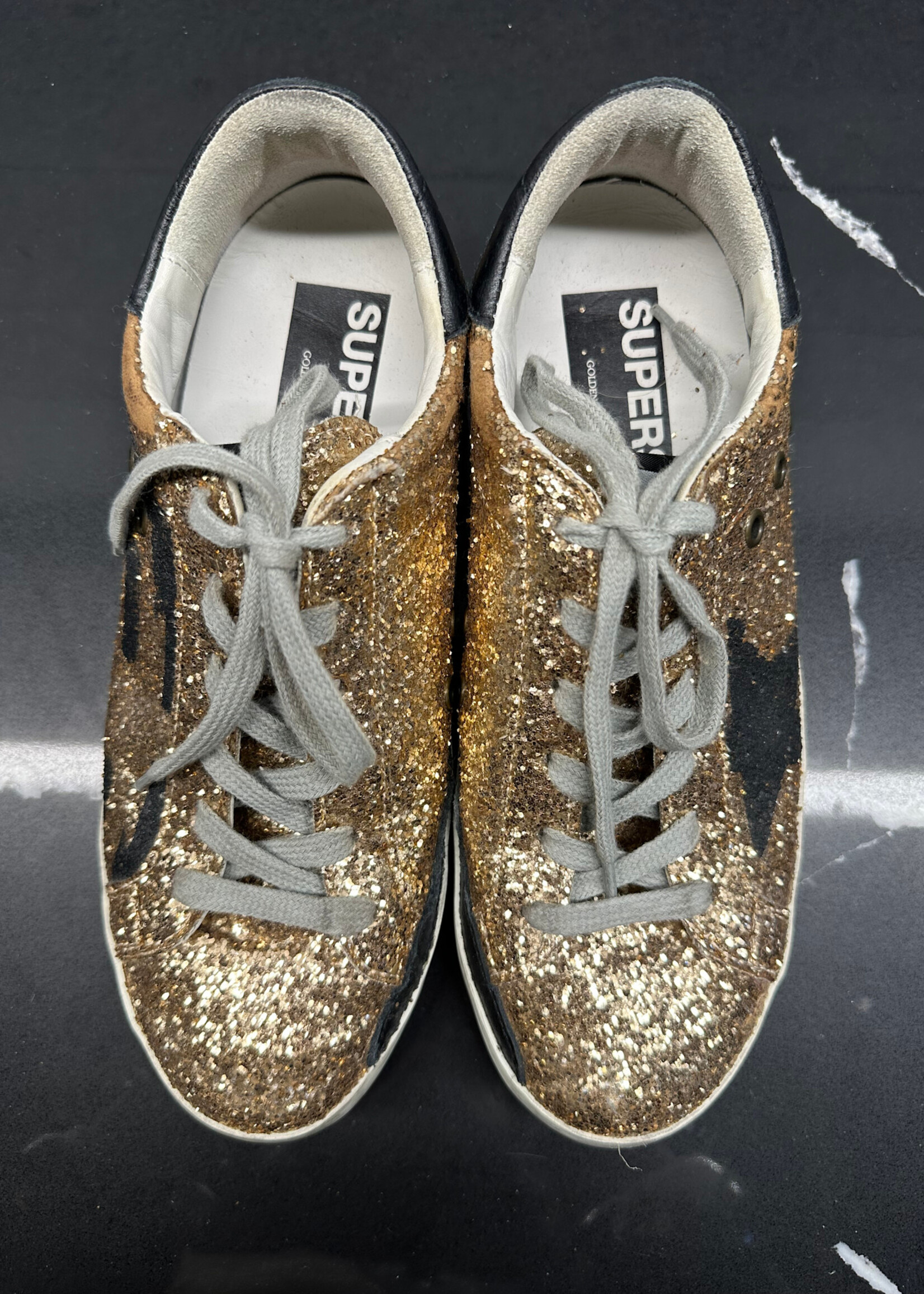 Golden Goose Gold Shimmer Shoes Fem 7