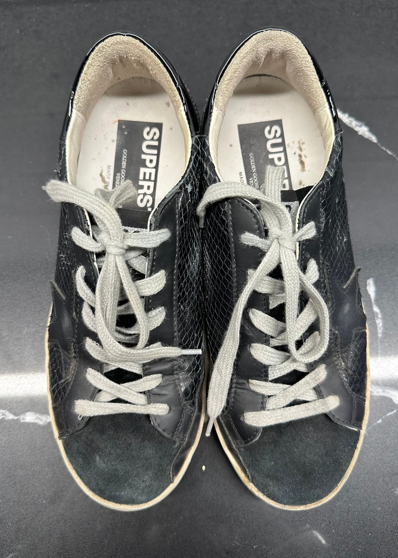 Golden Goose Black Snakeskin Fem 7