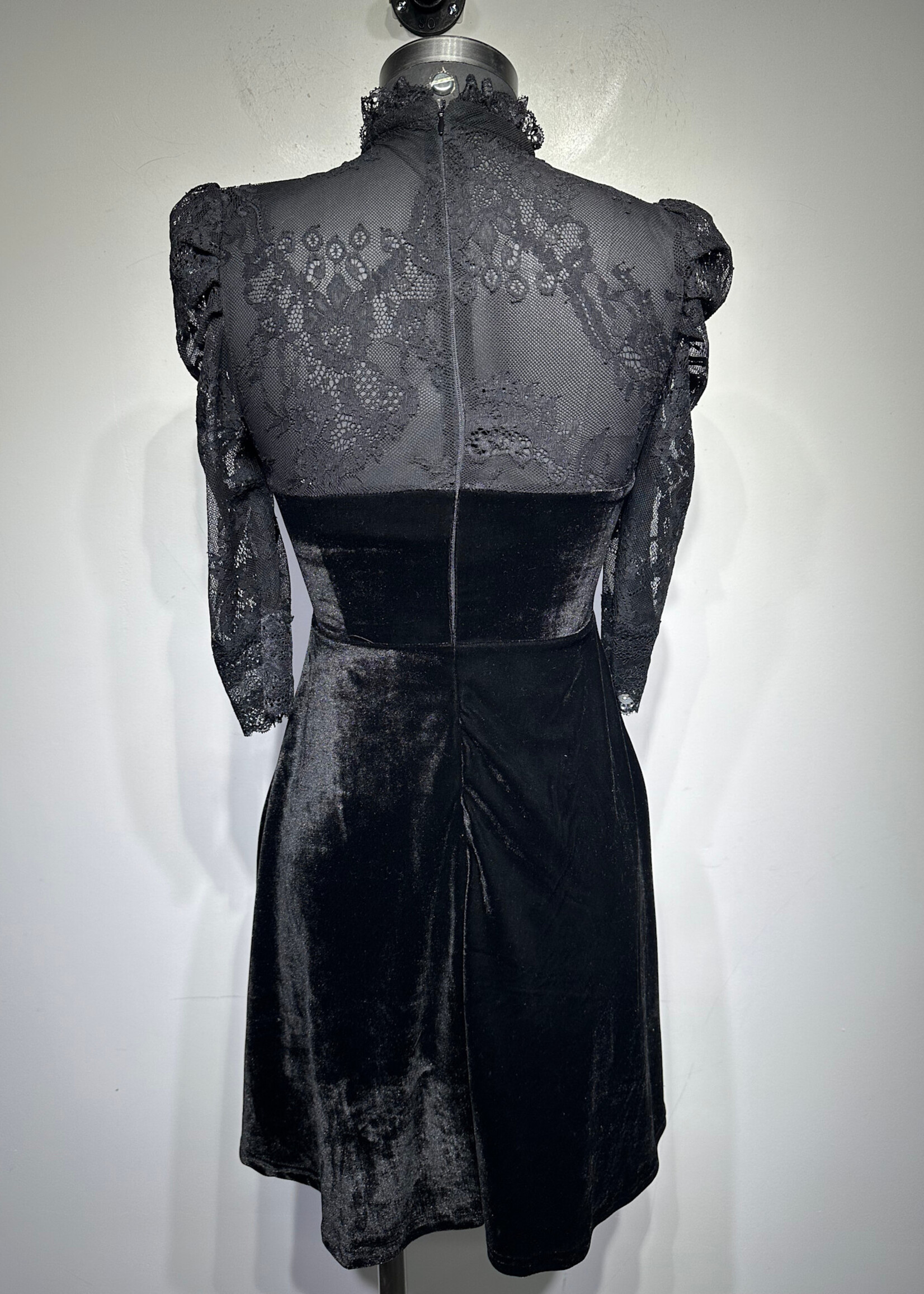 Killstar NWT Black Front Cutout LS Dress XS