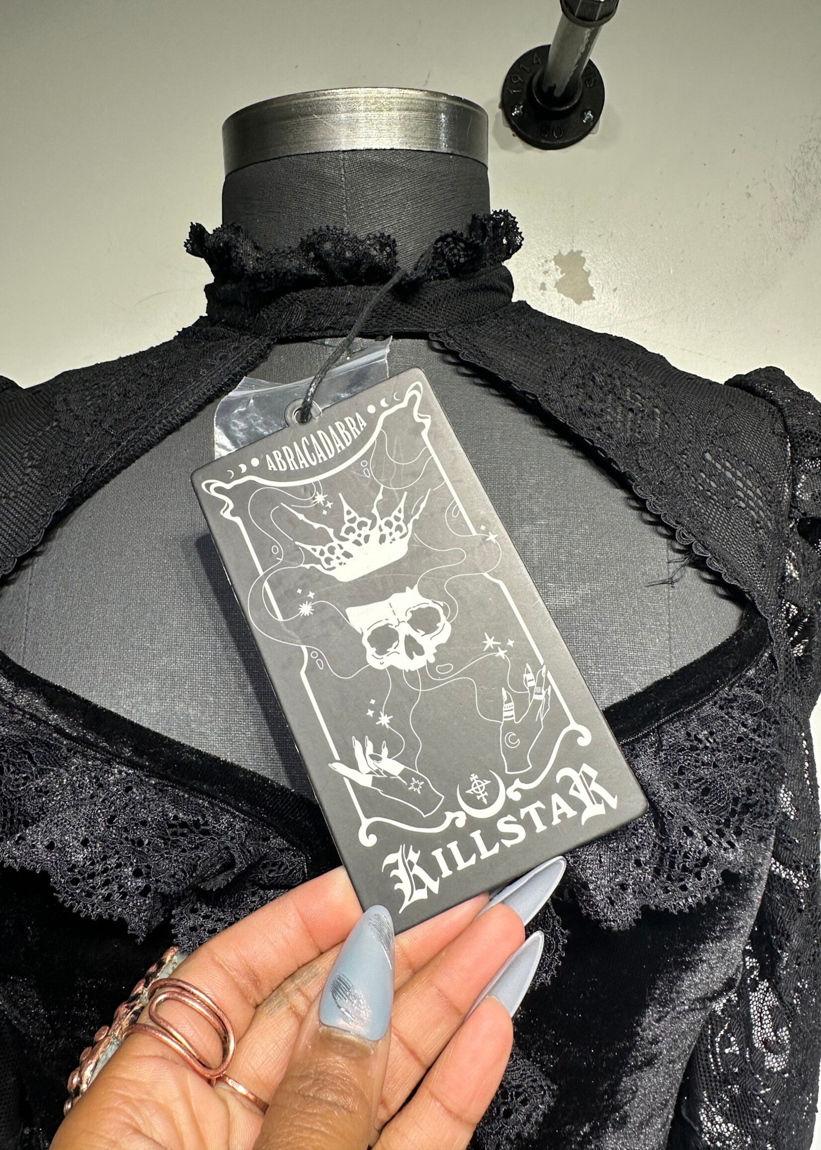 Killstar NWT Black Front Cutout LS Dress XS
