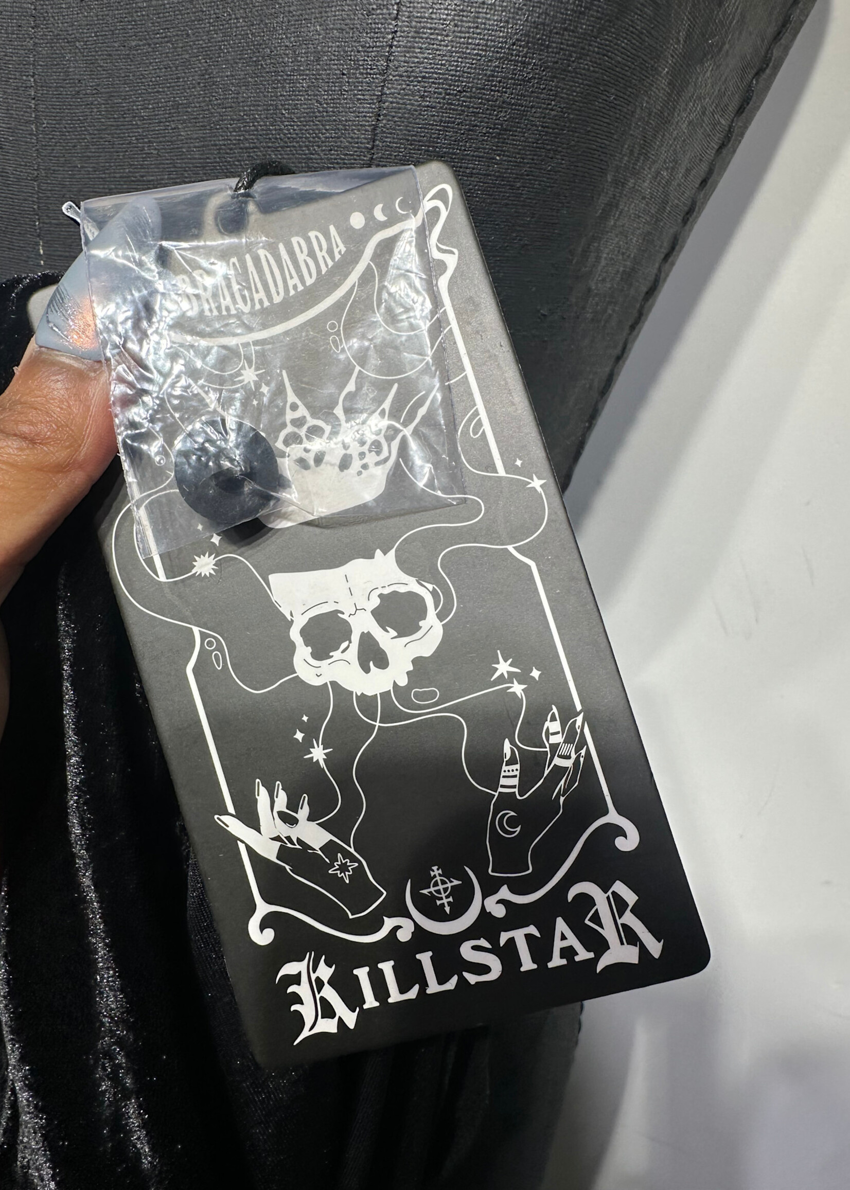 Killstar NWT Black Velour Lace Trim Dress XS