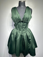 House Of CB Green Princess Mini Dress XS Fem