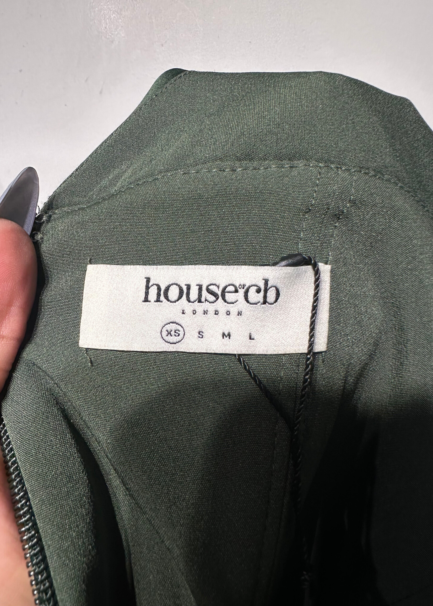 House Of CB Green Princess Mini Dress XS Fem