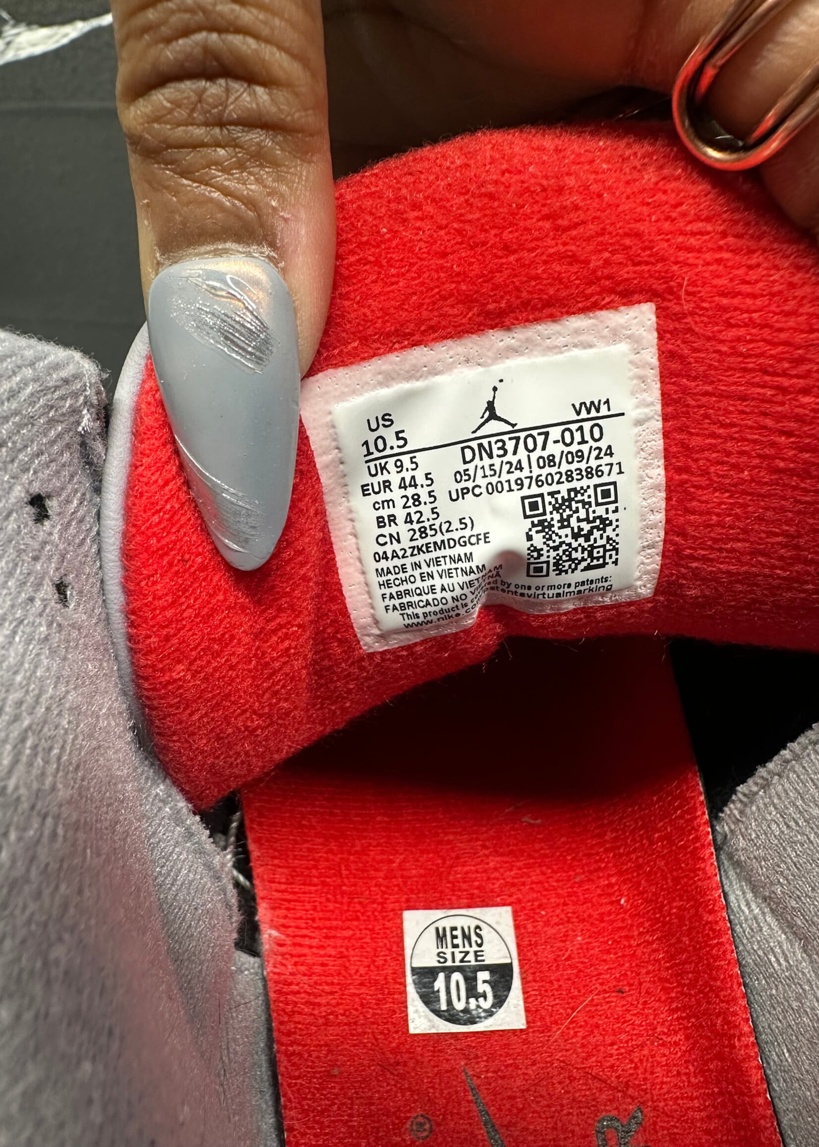 Jordan 3 Black Cement Masc 10.5