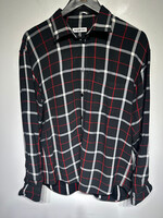 Balenciaga Black Back Logo Plaid B/U L/S Shirt M/L