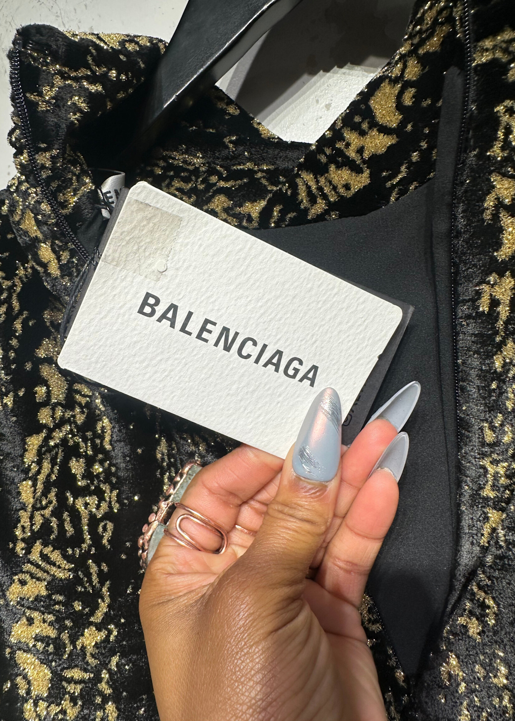 Balenciaga FW18 Draped Velvet Mini Dress 36/S