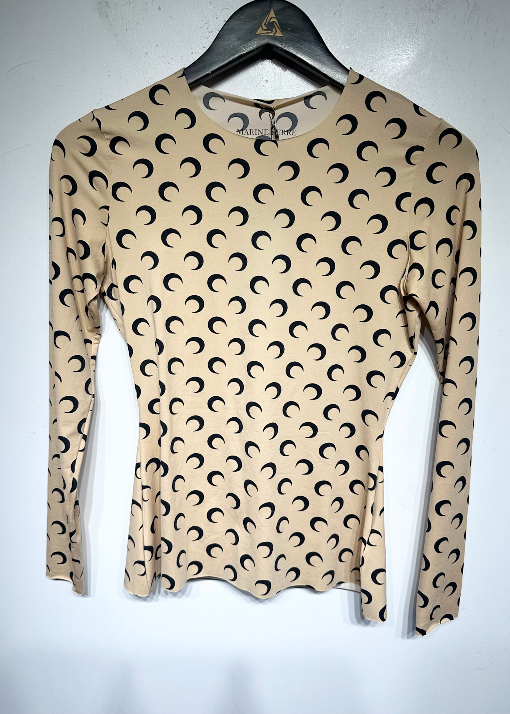 Marine Serre Beige Moon Print L/S Tee L