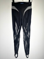 Mugler Spiral Black Mesh Leggings 24 Fem