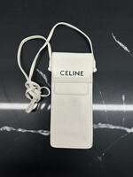 Celine White Crossbody Phone Pouch