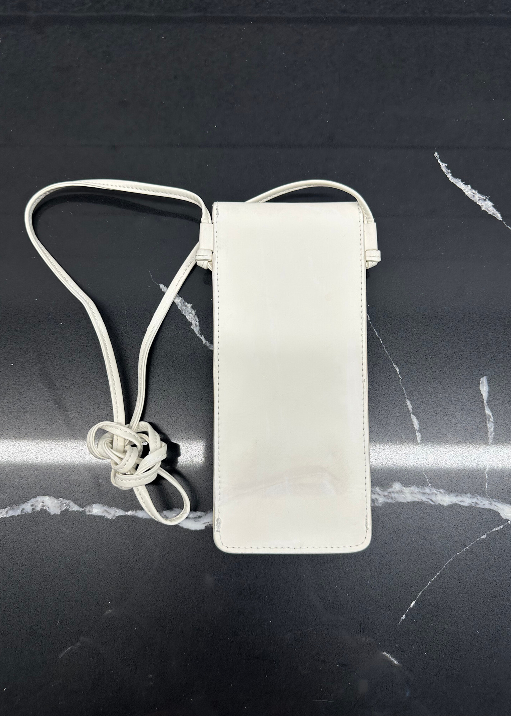 Celine White Crossbody Phone Pouch