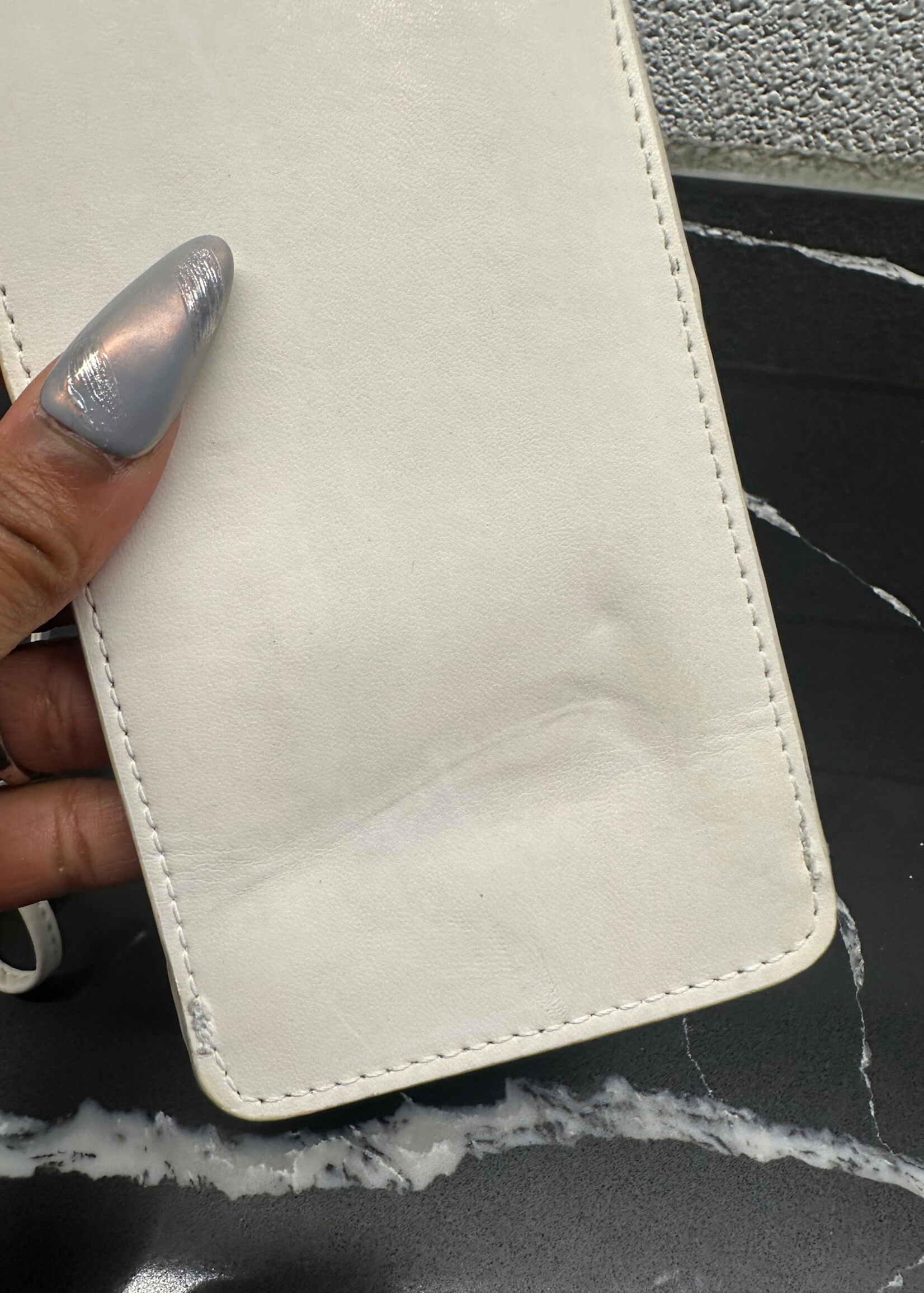 Celine White Crossbody Phone Pouch