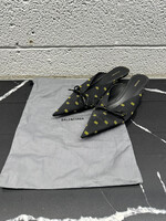 Balenciaga Black Yellow Knife Mule 7.5 Fem