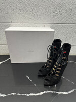 Versace Blacke Seude Tie Heel 6.5