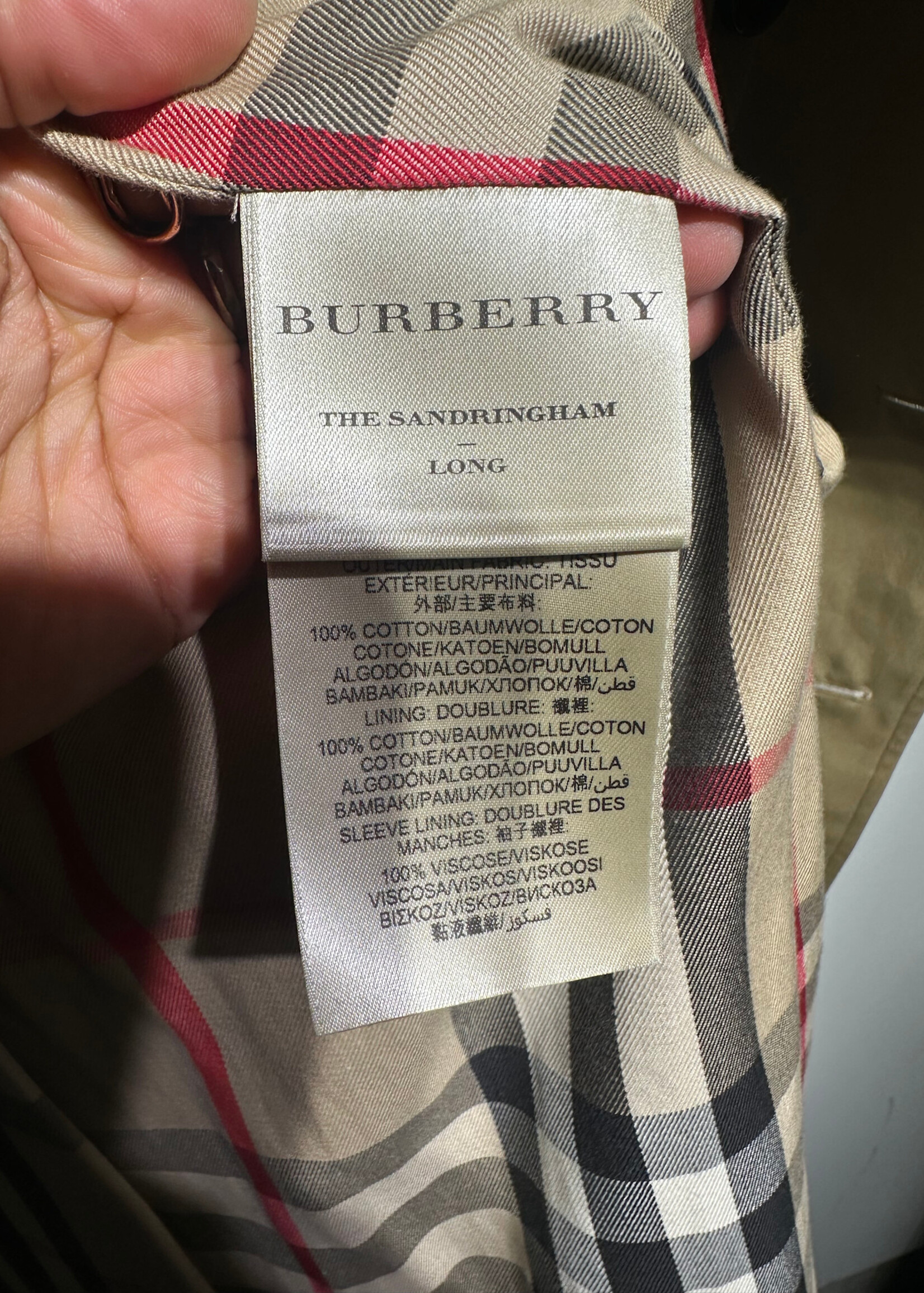 Burberry Kensington Beige Trench Masc XL