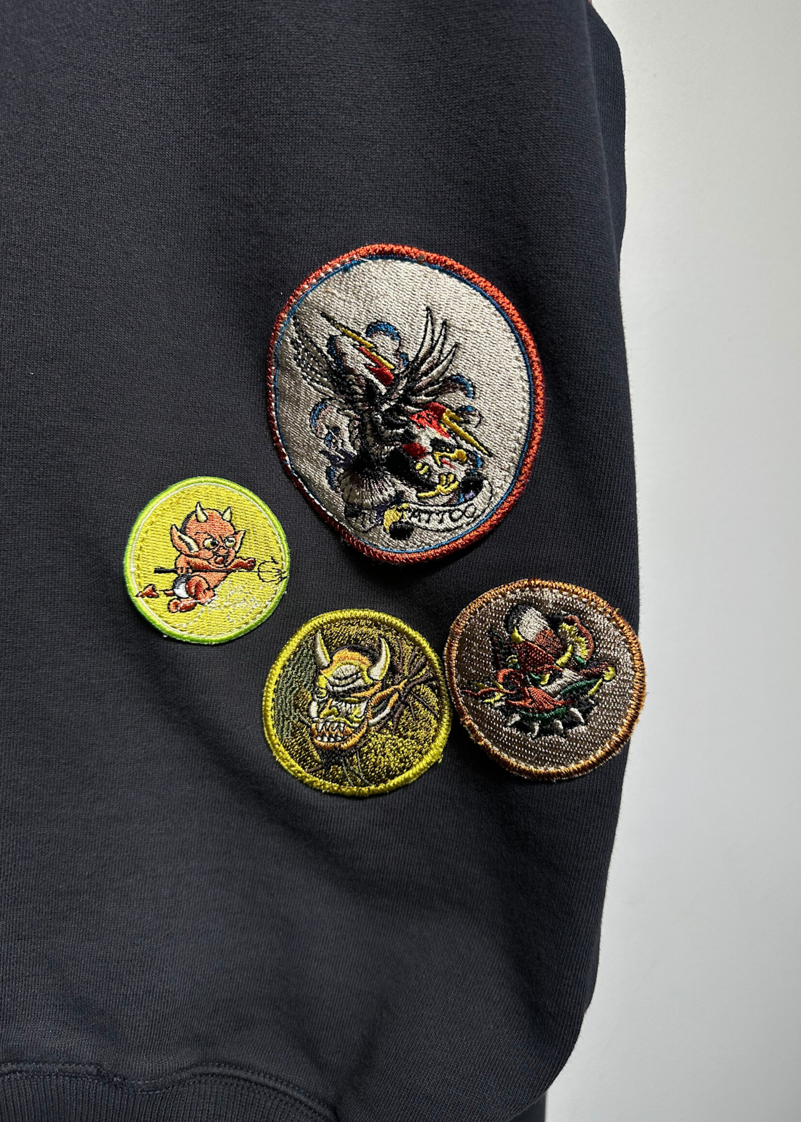 Ed Hardy Black Eagle Patch Zip Up Hoodie 2XL