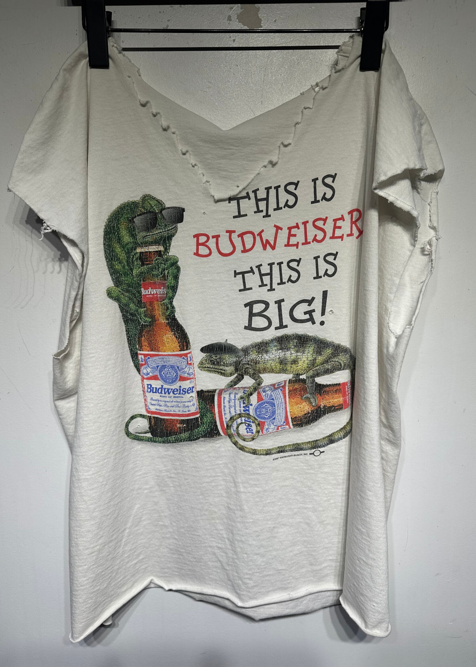 This Is Budwiser Chameleon White Muscle Tank XL