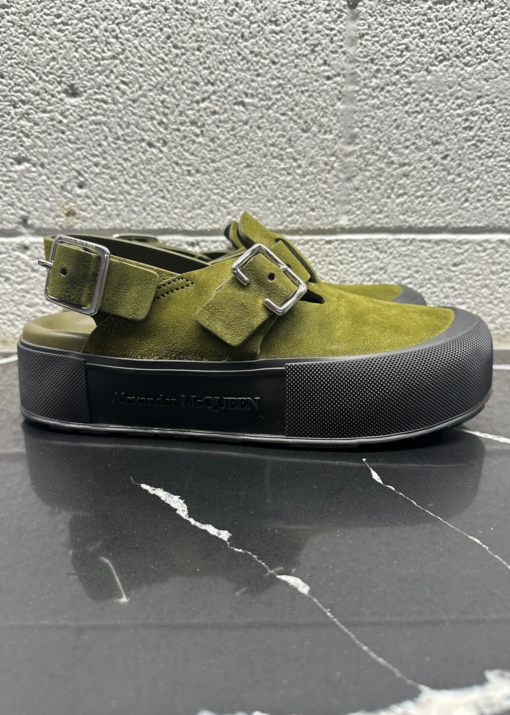 Alexander McQueen Green Mimac Clog Masc 10.5