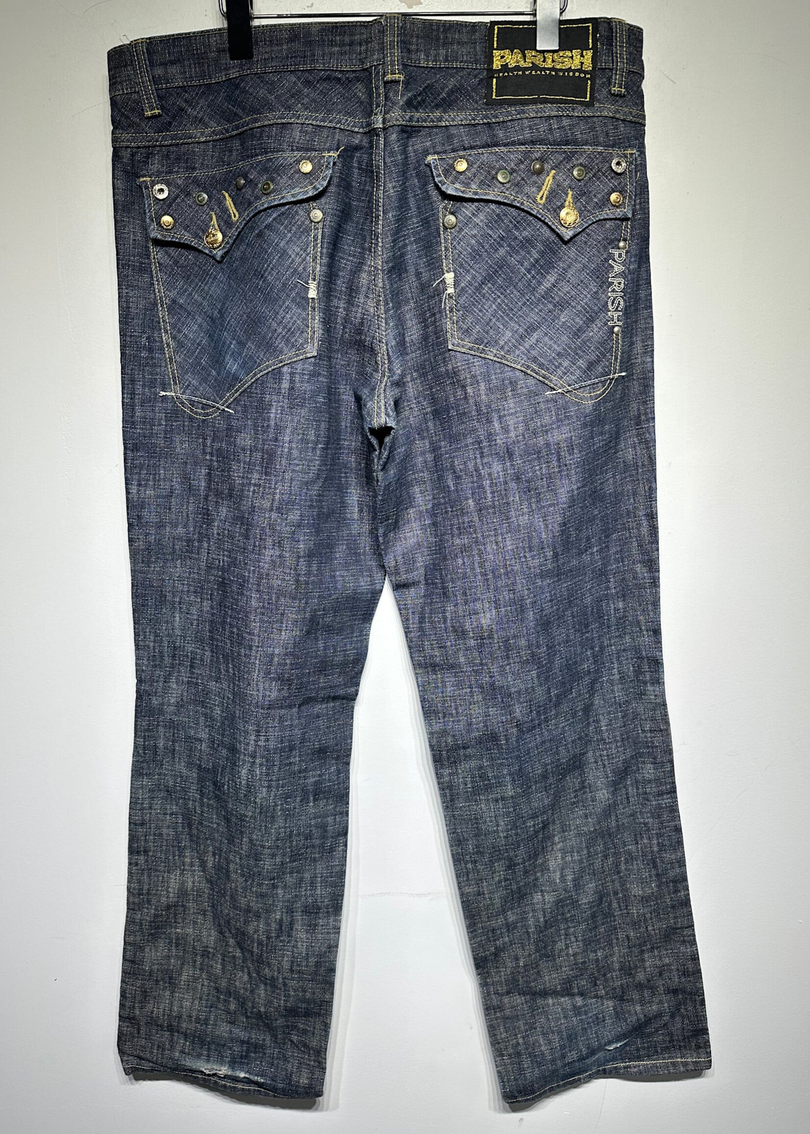 Parish Riveted Baggy Jeans Masc 38