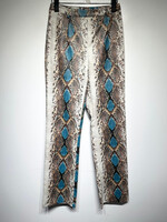 I AM Gia Faux Leather Snake Print Pants 25