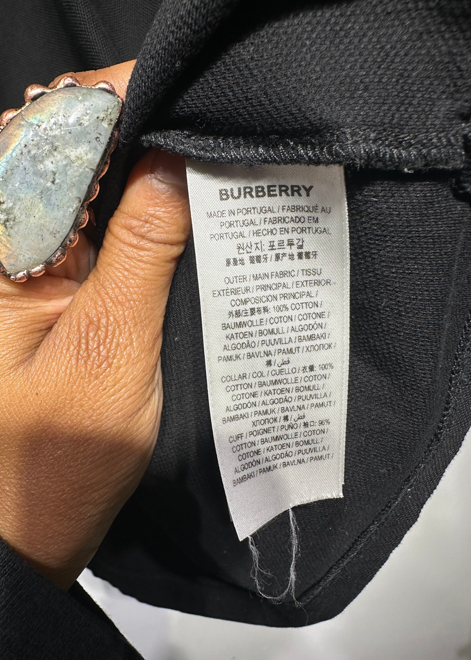 Burberry Nova Check Black Polo XXL