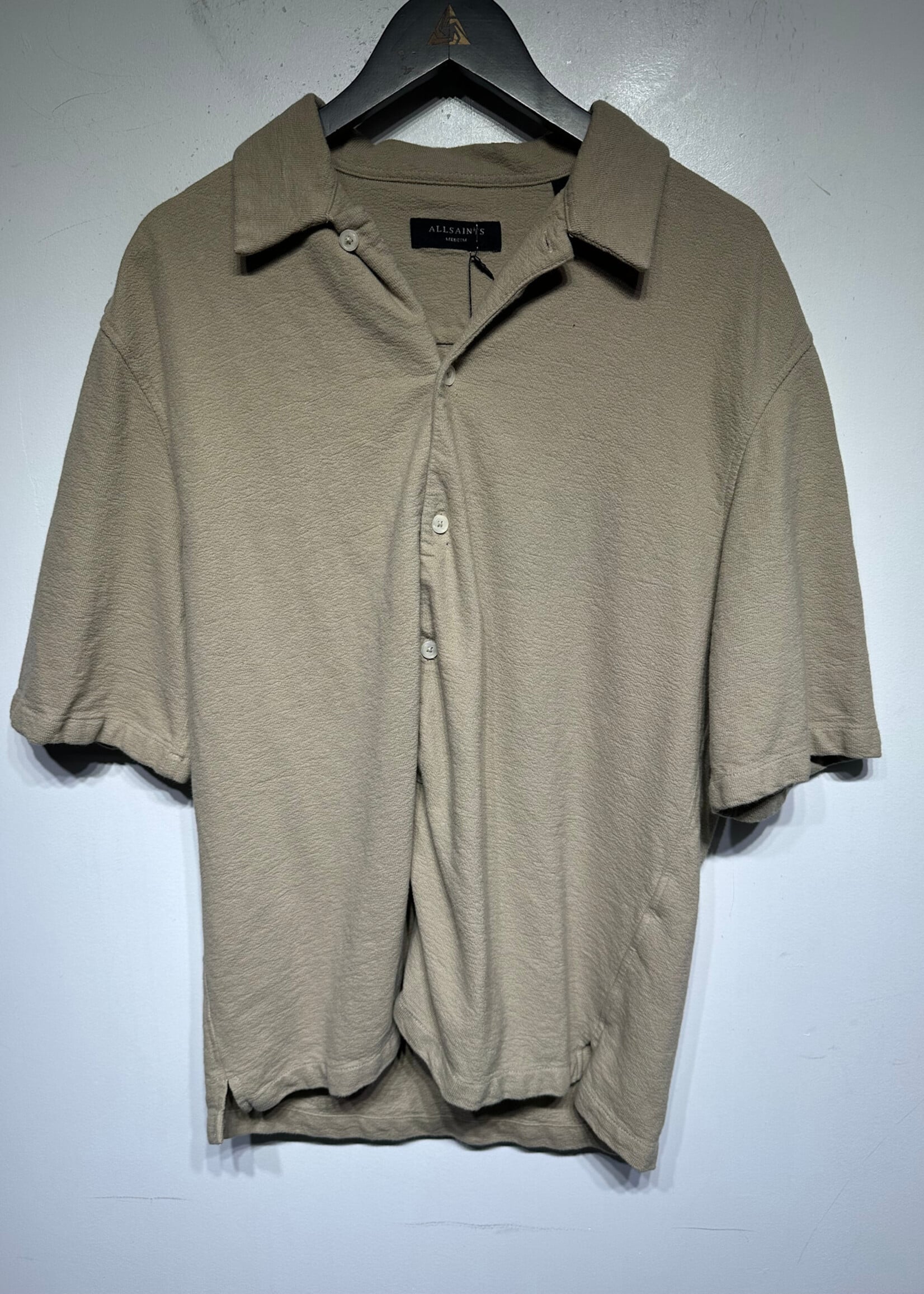 Allsaints Beige SS Camp Shirt M