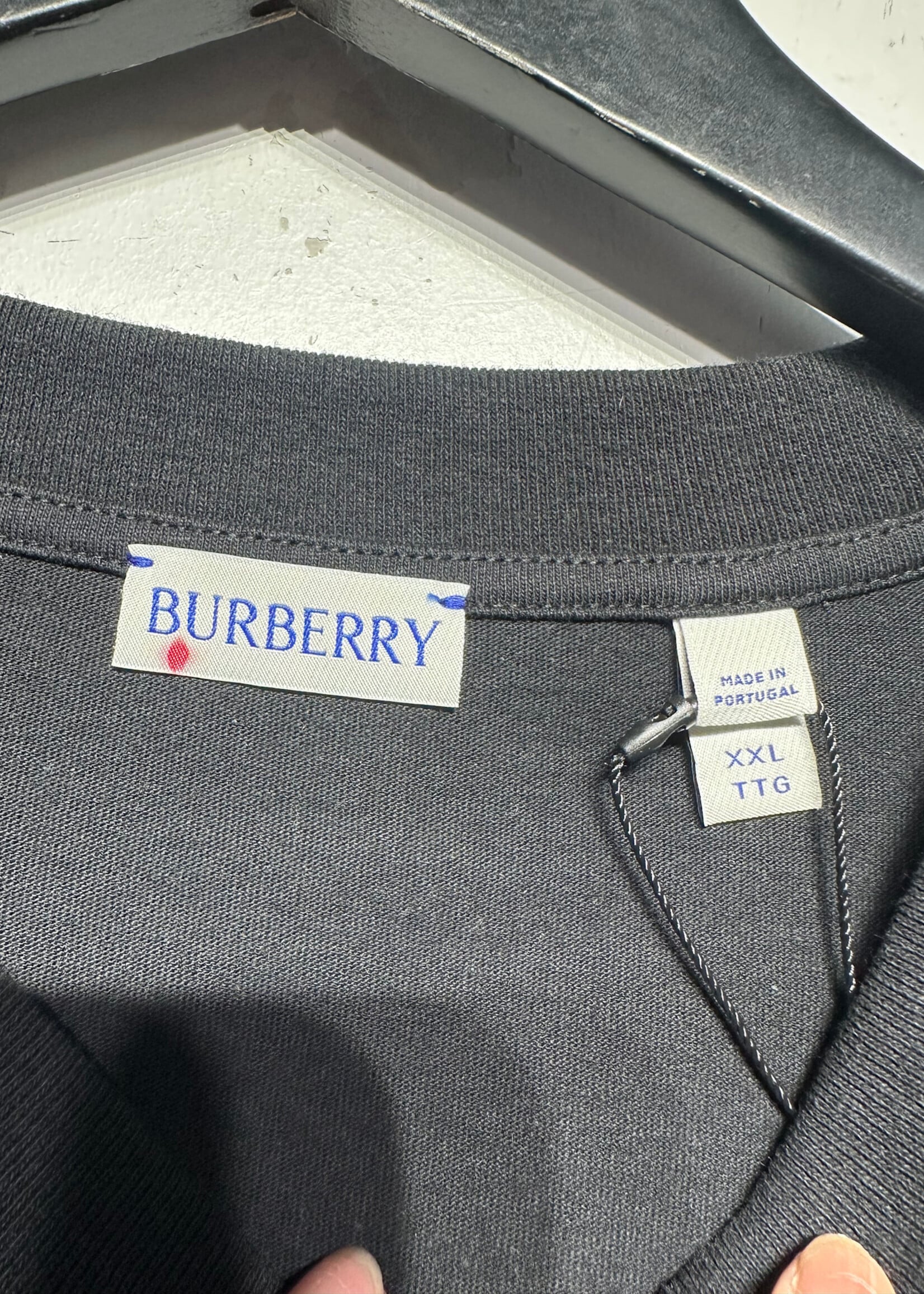 Burberry Black Blue Stitch Tee XXL