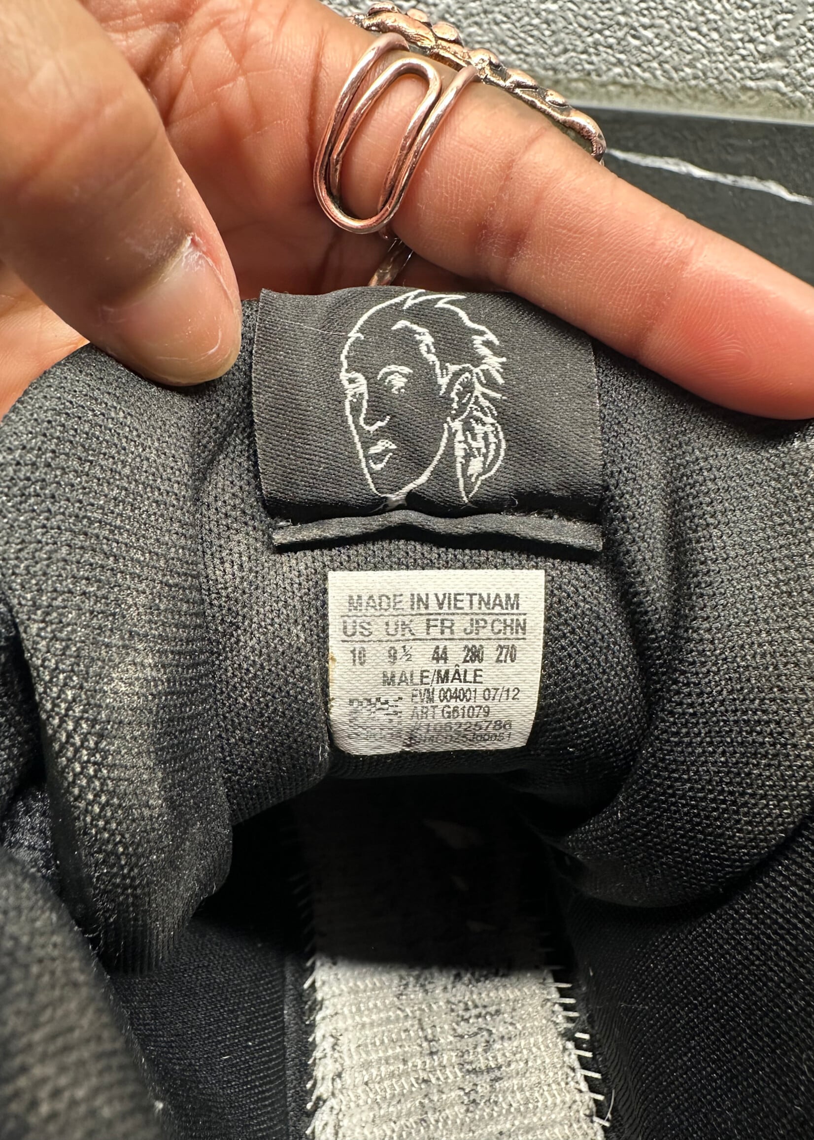 Jeremy Scott Adidas Black Buckle Hi Top Masc 10 AS IS