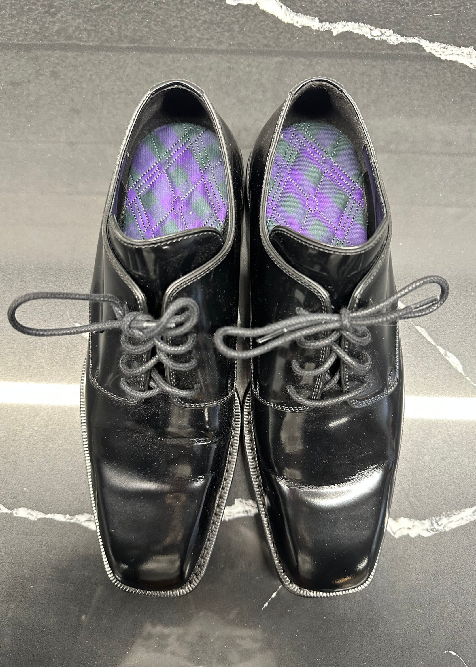 Burberry Black Square Toe Derby Masc 8.5