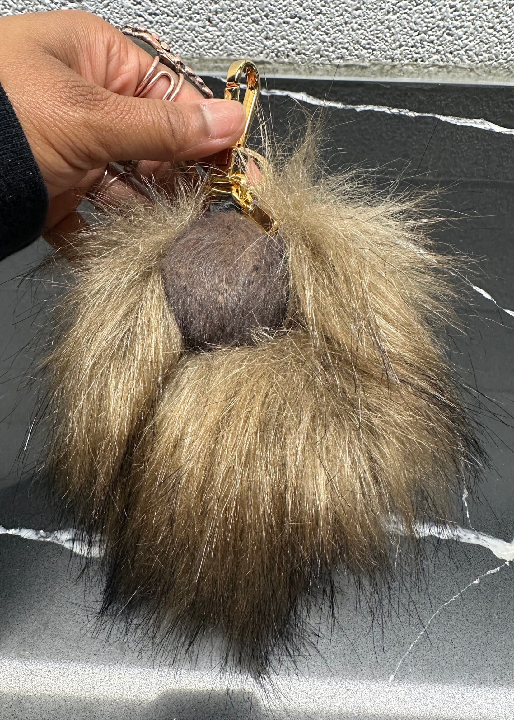 Burberry Fuzzy Keychain/ Bag Charm